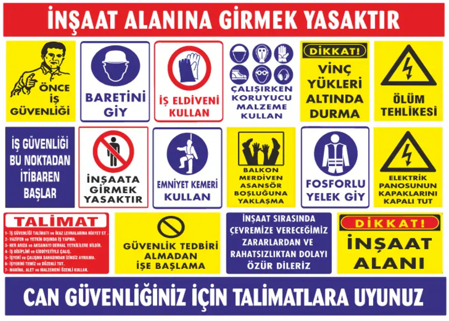 Adana uyarı levhaları